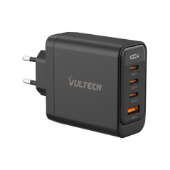 Caricatore da rete Vultech 100W 3 Type-C+1 USB GaN Display