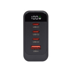 Caricatore da rete Vultech 100W 3 Type-C+1 USB GaN Display