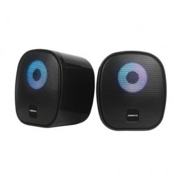 Speaker Stereo 2 0 6W RMS RGB USB 3 5 mm Audio Nero