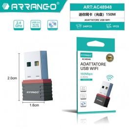 ADATTATORE USB WIFI AC48948 150MBs 2,4GHz USB 2 0