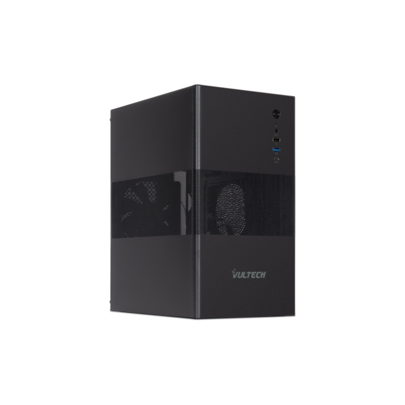 Case Micro ATX Vultech Usb Type-C e Usb 3.0 Nero senza alime Case Micro ATX Vultech Usb Type-C e Usb 3.0 Nero senza alime