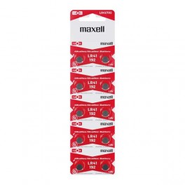Batterie alcaline abottone Maxell LR41 1,5 V Conf 10pz
