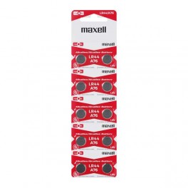Batterie alcaline abottone Maxell LR44 da 1,5 V Conf 10pz