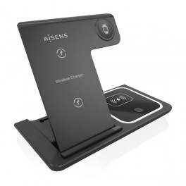 Caricabatterie wireless USB-C 3 in 1 Aisens da 15 W