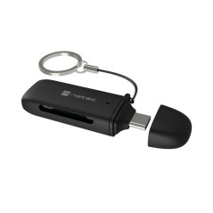 Lettore di schede Natec Scarab C - SD, Micro SD - USB-C Nero