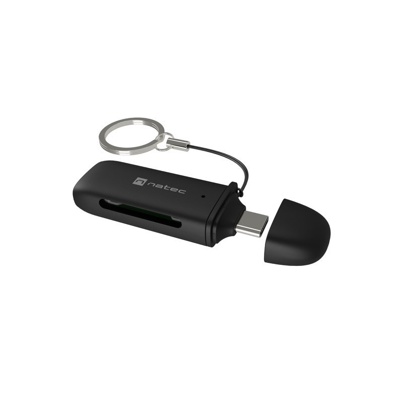 Lettore di schede Natec Scarab C - SD, Micro SD - USB-C Nero Lettore di schede Natec Scarab C - SD, Micro SD - USB-C Nero