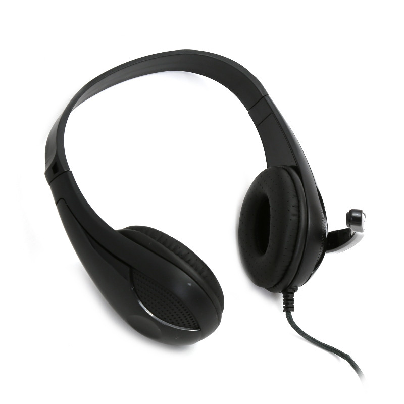 Cuffie Stereo HI-FI con microfono + adattatore 2-1 Nero Cuffie Stereo HI-FI con microfono + adattatore 2-1 Nero