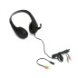 Cuffie Stereo HI-FI con microfono + adattatore 2-1 Nero