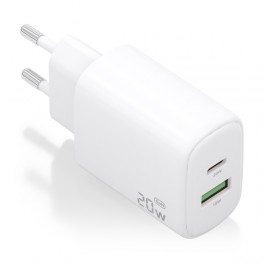Caricabatterie Aisens GaN 20W 1xUSB-C PD3 0 1xUSB-A QC3 0 Caricabatterie Aisens GaN 20W 1xUSB-C PD3 0 1xUSB-A QC3 0