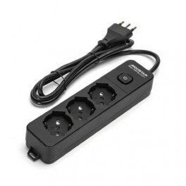 Multipresa a 3 posti P40 16A 250V Max 3680W cavo 1,5mt Nero