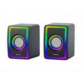 Speaker stereo 2 0 6W RMS RGB USB 3 5mm Nero Piccolo Torre