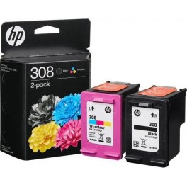 Multipack Cartucce Originali HP 308 Nero Colori 6L6S6UE