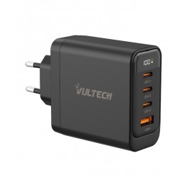 Caricatore da rete Vultech 100W 3 Type-C 1 USB GaN Display