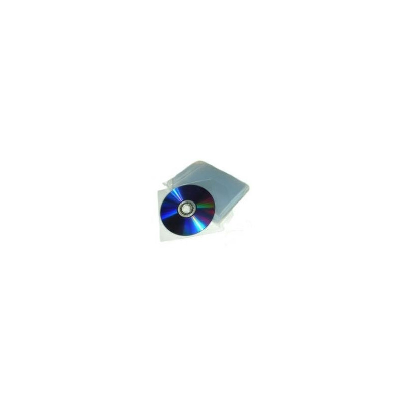 Bustine per CD/DVD con lembo di chiusura confezione da 100PZ