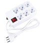 Multipresa Bipasso Vultech MU-03 6 Posti On Off Funzione Ove Multipresa Bipasso Vultech MU-03 6 Posti On Off Funzione Ove