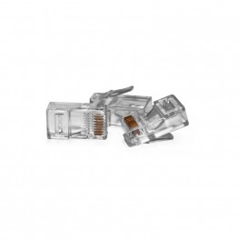 Connettori Trasparenti RJ45 UTP Vultech 50 Pz 8P8C SN21401