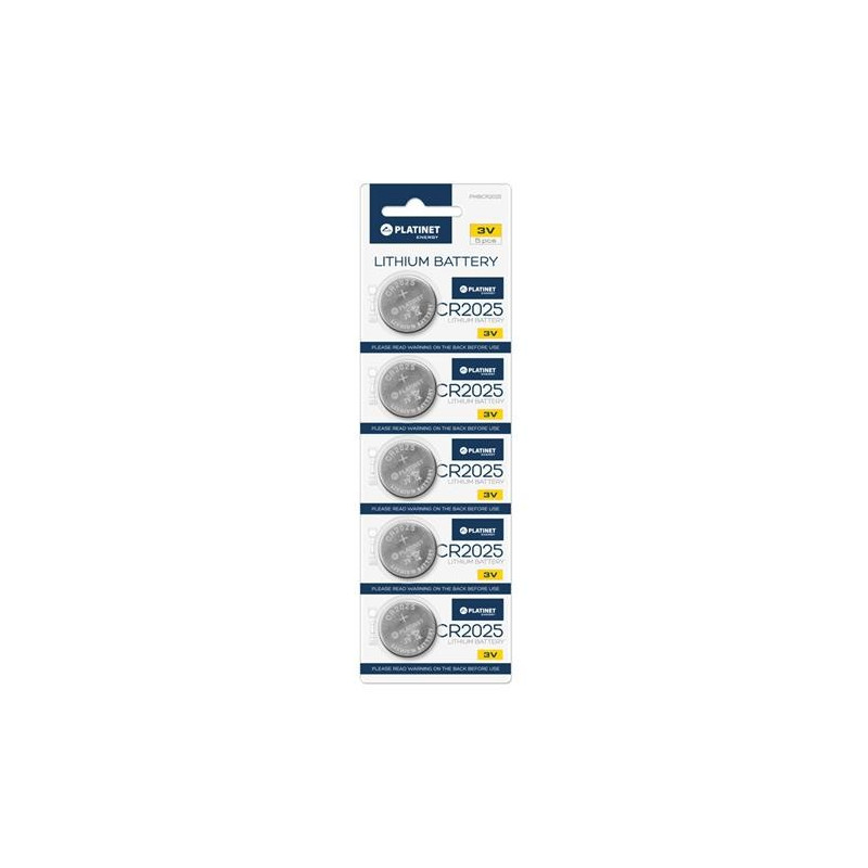 Pila al litio Platinet CR2025 blister da 5PZ Pila al litio Platinet CR2025 blister da 5PZ