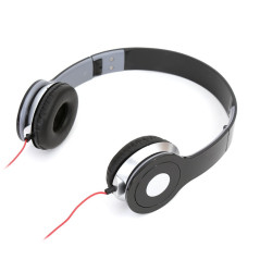 Cuffie stereo superbass con microfono pieghevoli nere