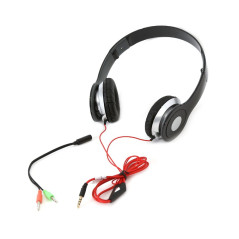 Cuffie stereo superbass con microfono pieghevoli nere