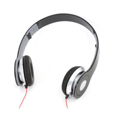 Cuffie stereo superbass con microfono pieghevoli nere