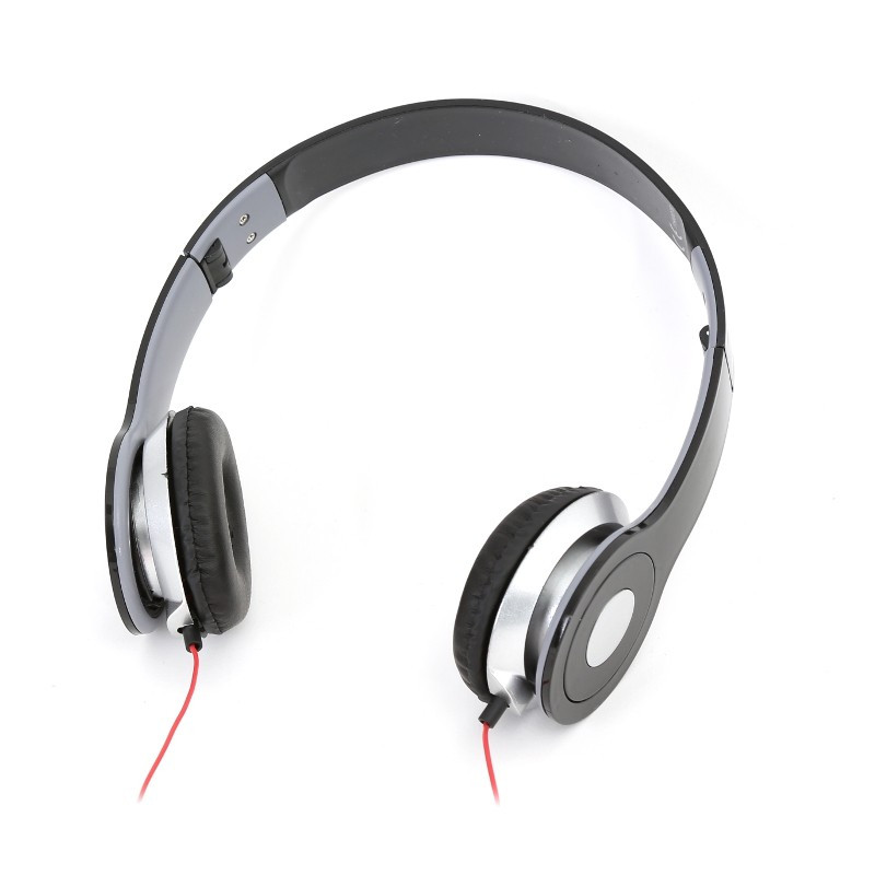 Cuffie stereo superbass con microfono pieghevoli nere