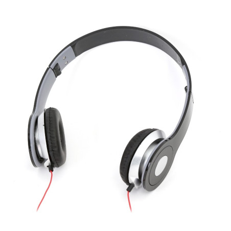 Cuffie stereo superbass con microfono pieghevoli nere
