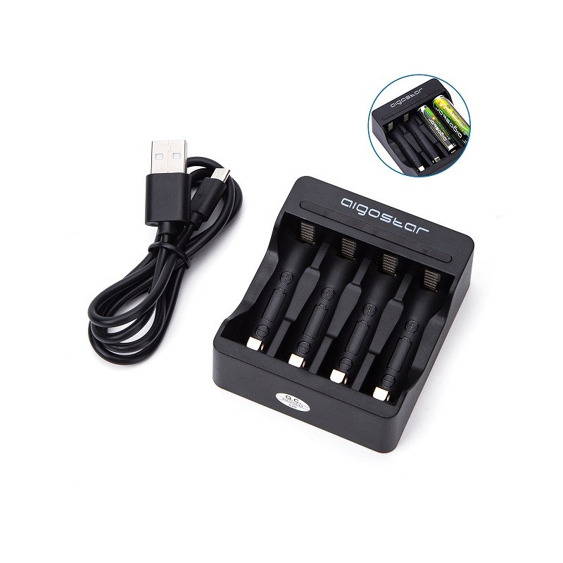 Caricabatterie Universale 4x LR03 (AAA) E LR6 (AA) DC5V 1A