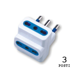 Adattatore presa tripla 16A/250V Max 1500W