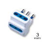 Adattatore presa tripla 16A/250V Max 1500W Adattatore presa tripla 16A/250V Max 1500W