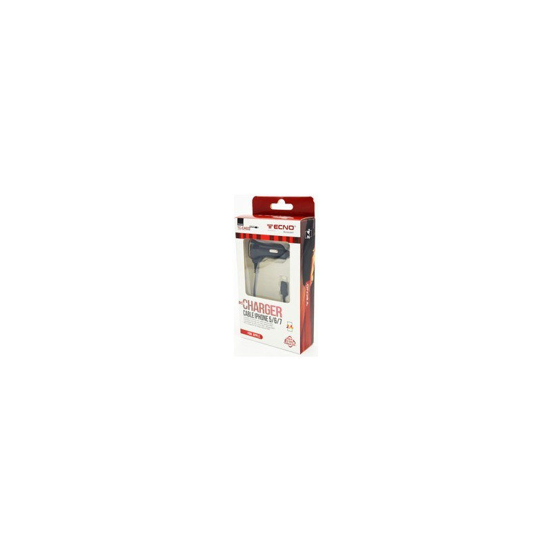Caricatore rapido per auto 12/24V - 2,4A I-Phone Lightning