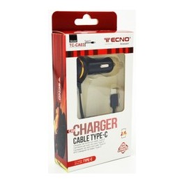 Caricatore rapido per auto 12 24V - 2,4A Type C