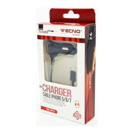 Caricatore rapido per auto 12 24V - 2,4A I-Phone Lightning