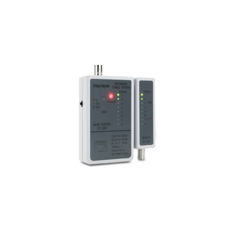 Tester per cablaggio Dati e Video Vultech RJ45 BNC coassiale