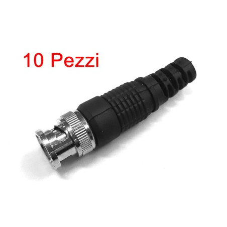Connettore BNC Maschio Plug Plastica TR-6689 B30 Conf  da 10