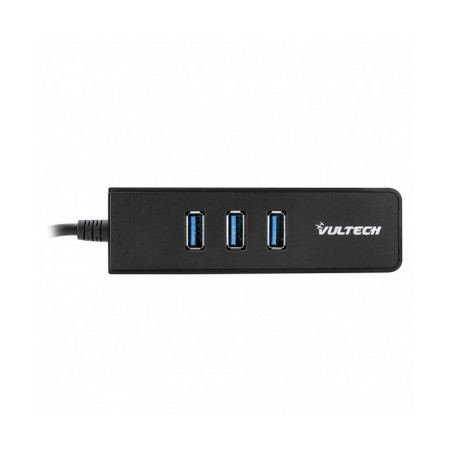 Hub 3 porte USB Vultech 3.0 + 1 porta RJ45 Gigabit 5 Gbps