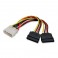 Adattatore Doppia Alimentazione Molex 4 Pin to 2 Sata F