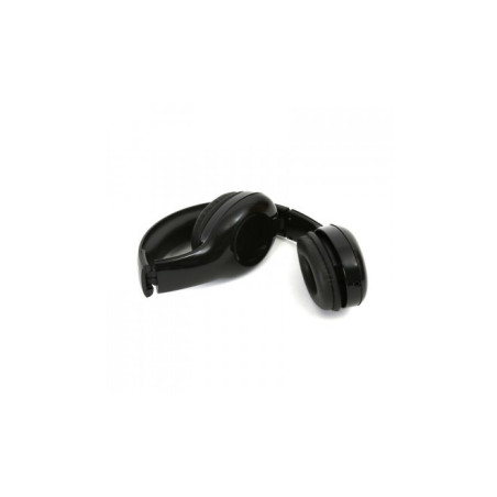 Cuffie stereo con microfono pieghevoli mini jack+USB Nero