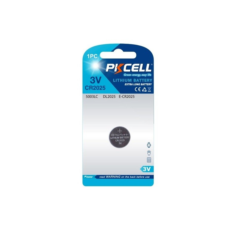 Batteria PKCELL CR2025 3V Lithium Button Cell