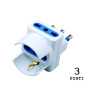Adattatore presa tripla con schuko 16A/250V Max 1500W Adattatore presa tripla con schuko 16A/250V Max 1500W