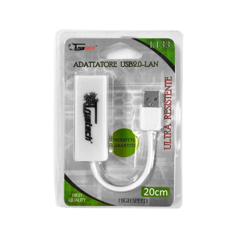 Adattatore USB 2.0 Lan Ethernet Ingresso RJ45 - L133 Adattatore USB 2.0 Lan Ethernet Ingresso RJ45 - L133