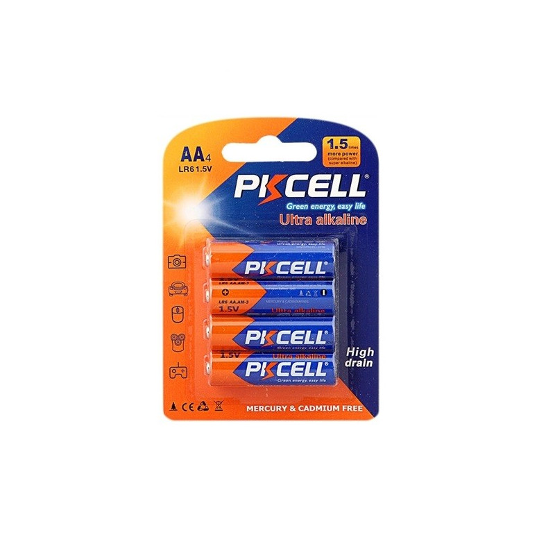 Batterie alkaline PKCELL AA LR6 1.5V Ultra