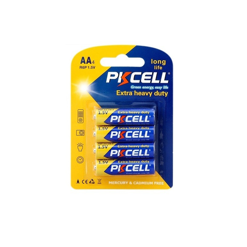 Batteria PKCELL AA R6P 1.5V Extra Heavy Duty