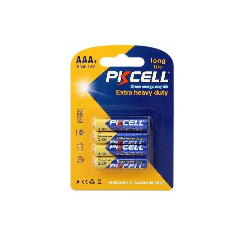 Batteria PKCELL AAA R03P 1.5V Extra Heavy Duty