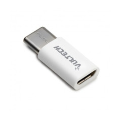 Adattatore Vultech ADP-01P Micro USB to type C Plastica Bian