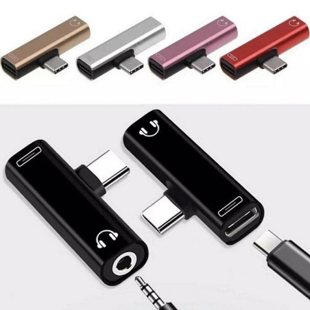 Adattatore USB-C Type-C Port to 3 5mm  Aux Audio Jack