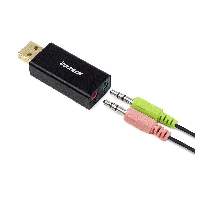 Adattatore Convertitore Audio E Mic Vultech 3,5mm To USB