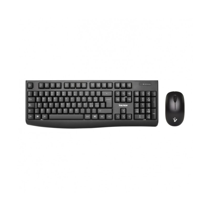 Kit Tastiera e Mouse Wireless Vultech KM-821W 1600DPI 2.4GHz Kit Tastiera e Mouse Wireless Vultech KM-821W 1600DPI 2.4GHz