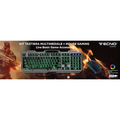 Kit Tastiera Multimediale   Mouse Gaming Tecno TC-BG2006