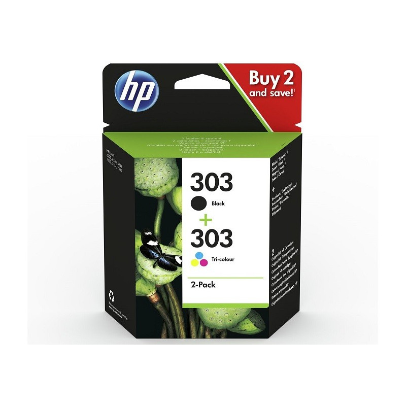 Multipack Cartucce HP 303 Nero e Colore Combo pack 3YM92AE Multipack Cartucce HP 303 Nero e Colore Combo pack 3YM92AE
