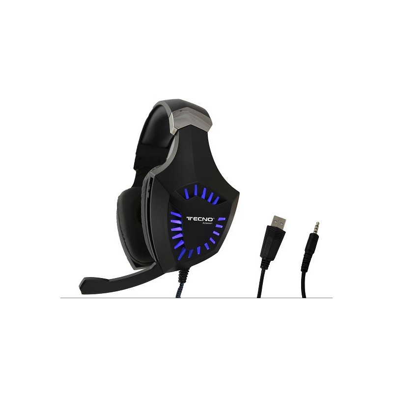 Cuffia Multimediale con microfono Gaming Tecno TC-K10 RGB Cuffia Multimediale con microfono Gaming Tecno TC-K10 RGB
